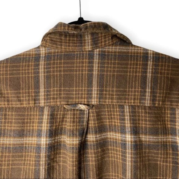 Volcom Mens Brown Plaid Classic Fit Button Up Long Sleeve Shirt - Picture 4 of 8